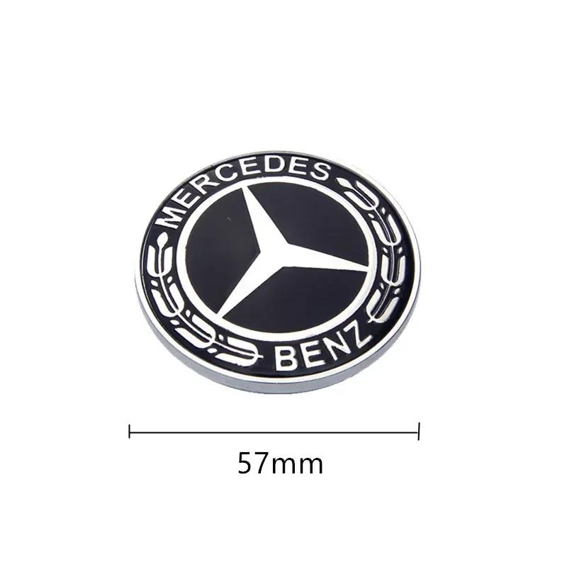 Car Sticker Car Metal Flat Hood Emblem Front Badge Logo Sticker For Mercedes Benz W212 W213 W205 W177 W247 W176 CLS CLA CLK CLG