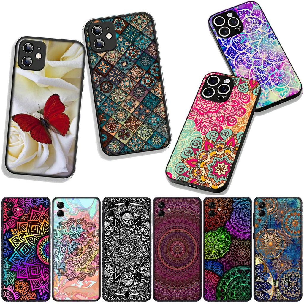 Floral Paisley Texture Mandala Flower Case for Motorola Moto Edge 70 60 Fusion 40 NEO Pro G Stylus G56 G96 G71 G73 G52 G42 G51