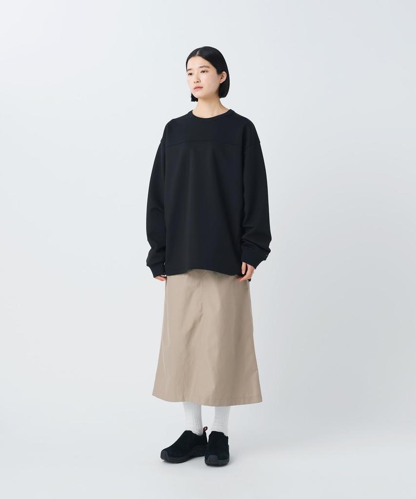 Snow Peak Double Knit Pullover Knit Sweater Cut and Sew Long Sleeve BLACK M CS-26SU007 T-Shirt Men's Women's