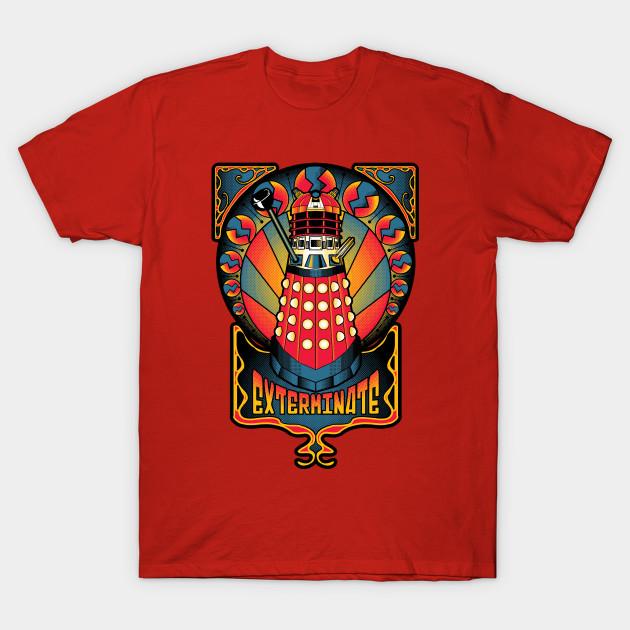 Asian Size Men Print T-shirt Dalek Nouveau No-Cut Heat Transfer Print Cotton Tshirt