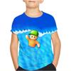 Футболки для детей Stumble Guys Stumble Game Cartoon 3D Print с коротким рукавом для мальчиков/девочек с круглым вырезом, модные футболки для мальчиков, футболки, топы, одежда