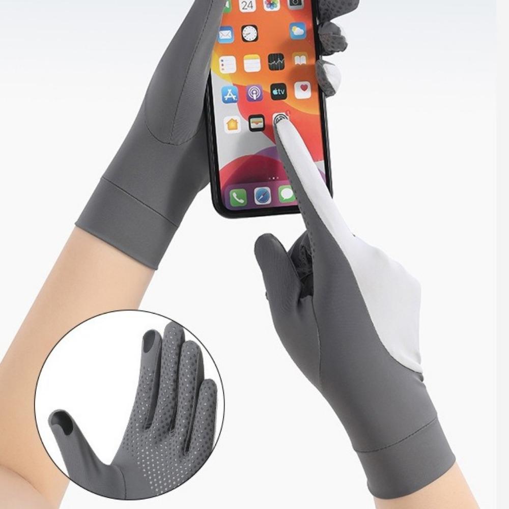 Высокоэластичные солнцезащитные перчатки для сенсорных экранов, перчатки для вождения, варежки для вождения, велоспорт