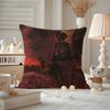Wayne Barlowe Cushion Cover Anti-dustmite Pillowcase Invisible Zipper Silky Short Plush Sofa Cushion Cover