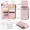 Multi-function Cellphone PU Leather 9 Card Slots Wallet Case with 2 Ropes for iPhone Samsung Xiaomi Anti-theft Brush Universal Size Zipper Bag