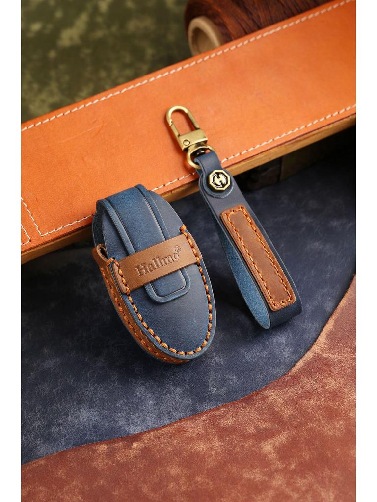 Кожаный чехол для ключей для Nissan Teana, Qashqai и Kicks - защитный чехол из коровьей кожи