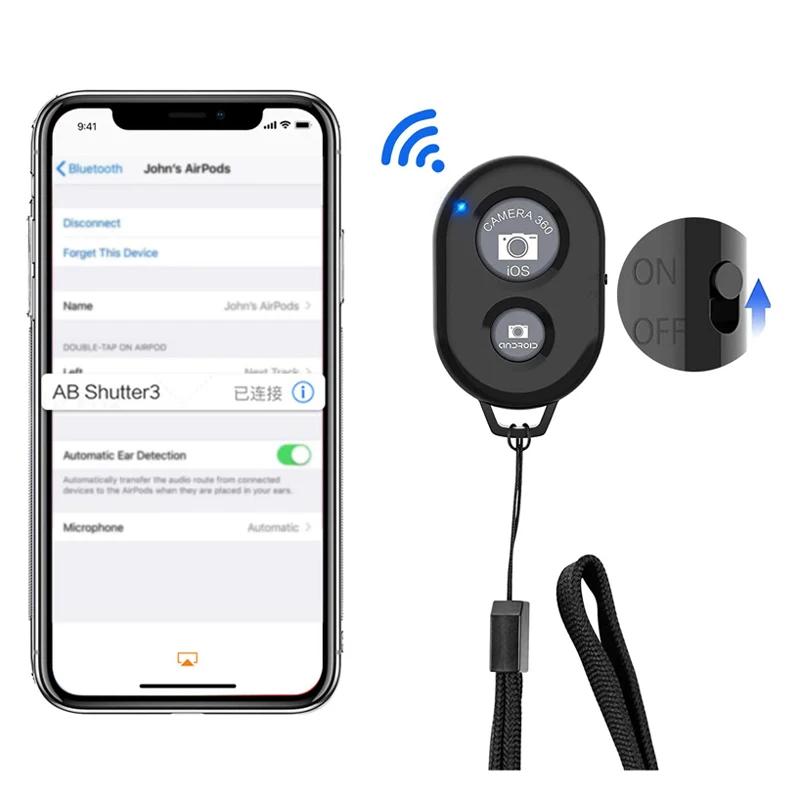Пульт дистанционного управления камерой Bluetooth для смартфонов Беспроводной пульт дистанционного управления камерой телефона Совместимость с iPhone и Android Нажмите Фото и Видео