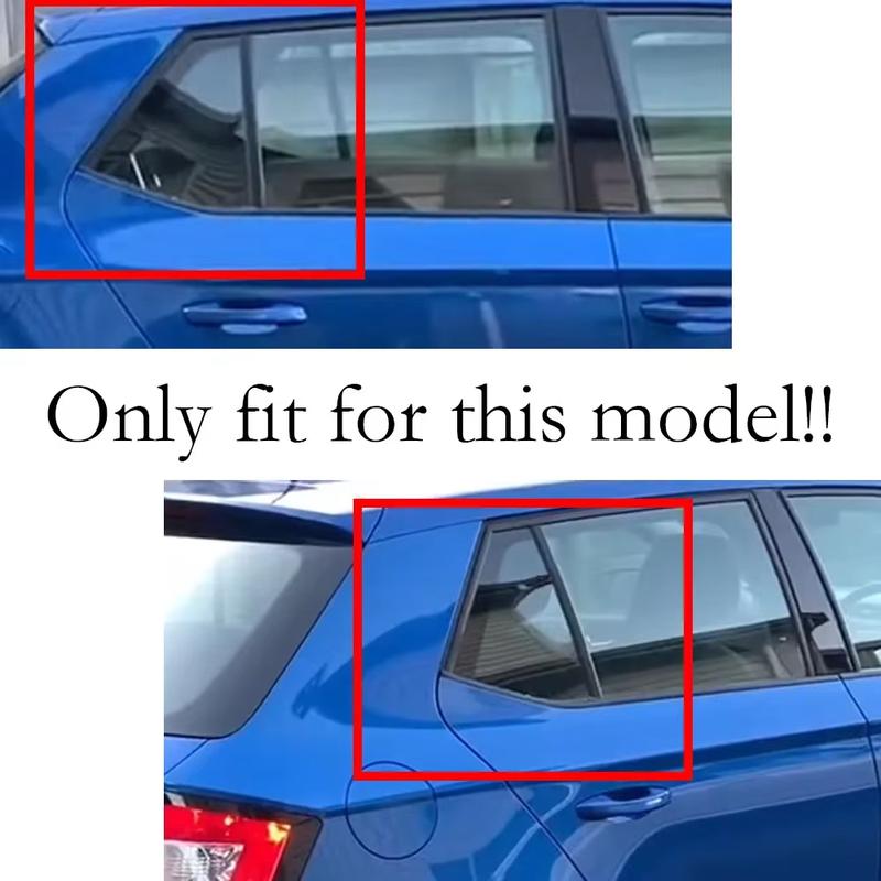 Gloss Black Car Side Window Louver Fit For Skoda Fabia 2015 2016 2017 2018 2019 2020 Car Rear Window Shutter Cover Spoiler