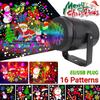 16 Patterns Christmas LED Projector Light,Xmas Holiday Snowflake Scene Projector for Home Indoor Wall Yard Decoration, USB Power
