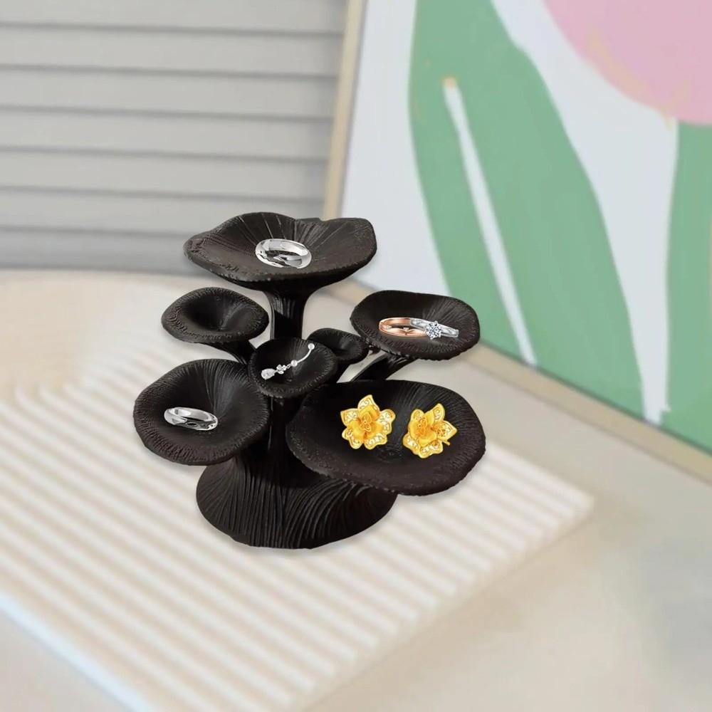 Multi-Layer Mushroom Jewelry Stand 3D Printed Ring Display Stand Jewelry Storage Tower  Bracelet