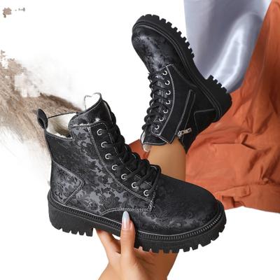 Новые ботильоны на платформе Женские Осенне-зимние Водонепроницаемые Короткие Ботильоны Mujer Модные Ботинки на Толстой Подошве на Шнуровке Большого Размера 35-42