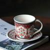 200ML Ceramic Coffee Cup Saucer Set Turkish Style Vintage Tea Mug Elegant Porcelain Cup for Afternoon Tea Home Cafe Drinkware