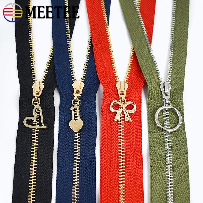 5 шт. Meetee №3 15-30 см Металлические молнии для сумок, закрытый конец, молния с автозамком для комплекта для ремонта одежды, DIY швейные материалы, аксессуары
