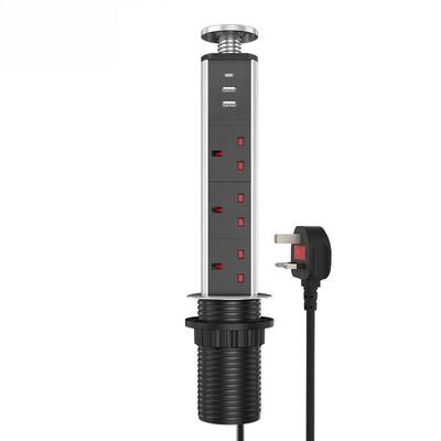 Умная настольная выдвижная розетка с 3 выходами, USB TYPE-C, настольная вилка, бытовая многофункциональная скрытая сетевая планка