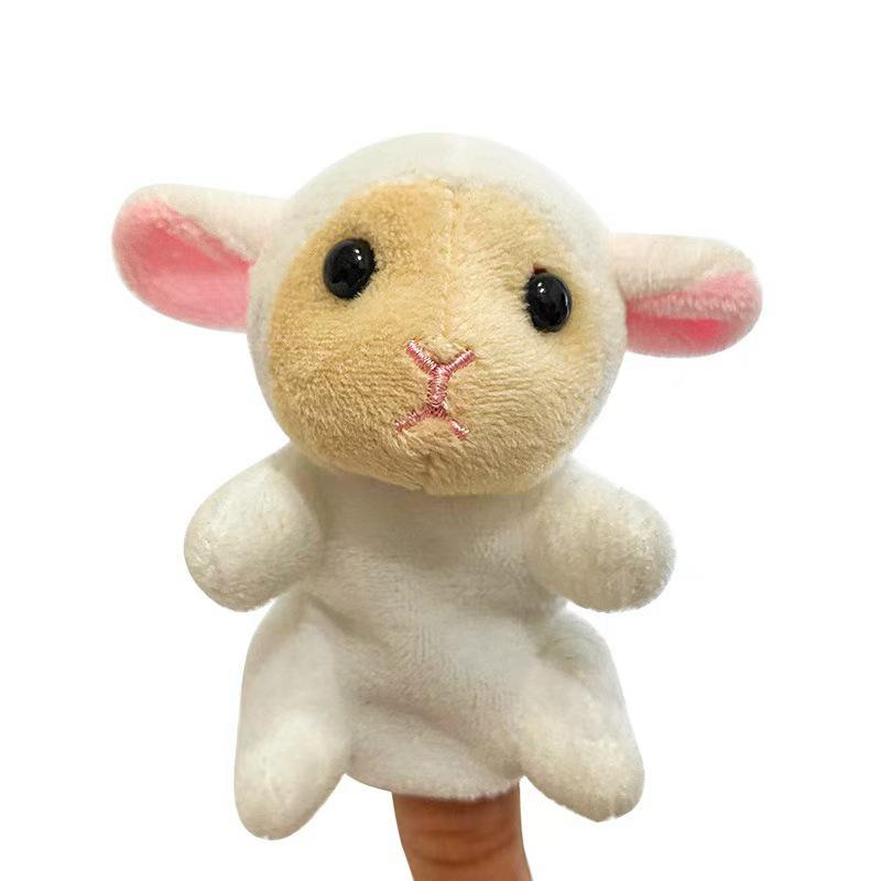 Cute Little Animal Puppy Rabbit Panda Finger Puppet Plush Toy Doll Parent-Child Interaction Hand Puppet Doll Doll