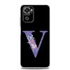 Case For Xiaomi Redmi Note 14 13 12 4G 9 8 10 11 Pro Plus 5G 14C 13C 12C 10C 9C 9A Cover Initial Letter Retro Purple Flower