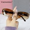 2000s Sunglasses Y2K Niche Metal Fashion Sunglasses, Oval-shaped, Popular Among Influencers, Perfect for Street Style Photography UV400Uv Resistance
