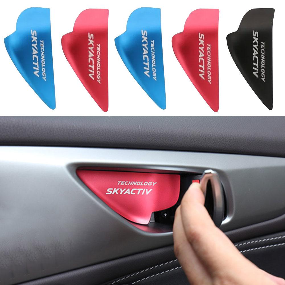 Car Door Bowl Handle Cover Trim Interior Stickers Case For Mazda Skyactiv Technology Logo 3 6 CX 5 CX3 Car Styling Accessories