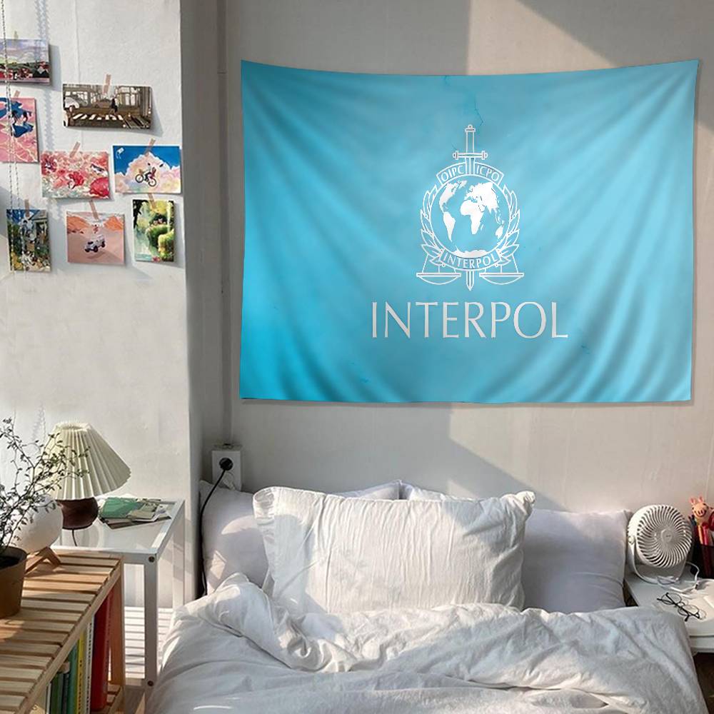 IInterpols LOGO Printed Large Wall Tapestry Hanging Tarot Hippie Wall Rugs Dorm Home Decor