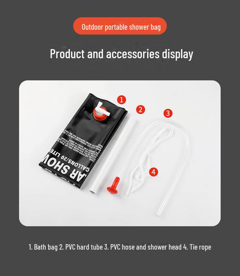 Портативная сумка для воды с солнечным подогревом для кемпинга и использования на открытом воздухе