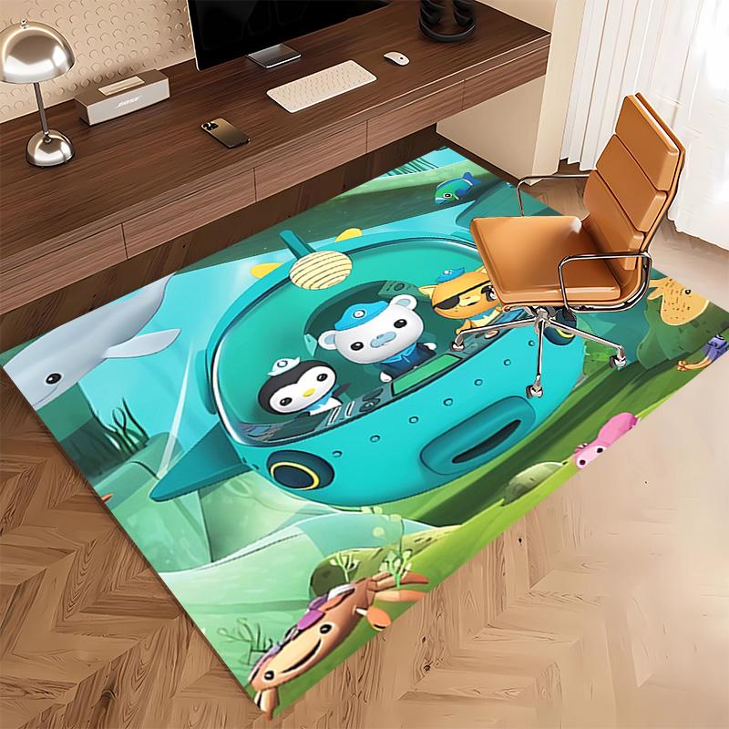 1pc The Octonauts6 Print Area Rug - Soft, Washable Non-Slip Indoor Mat, Living Room, Home Office Decorative Rug,Office Decorative