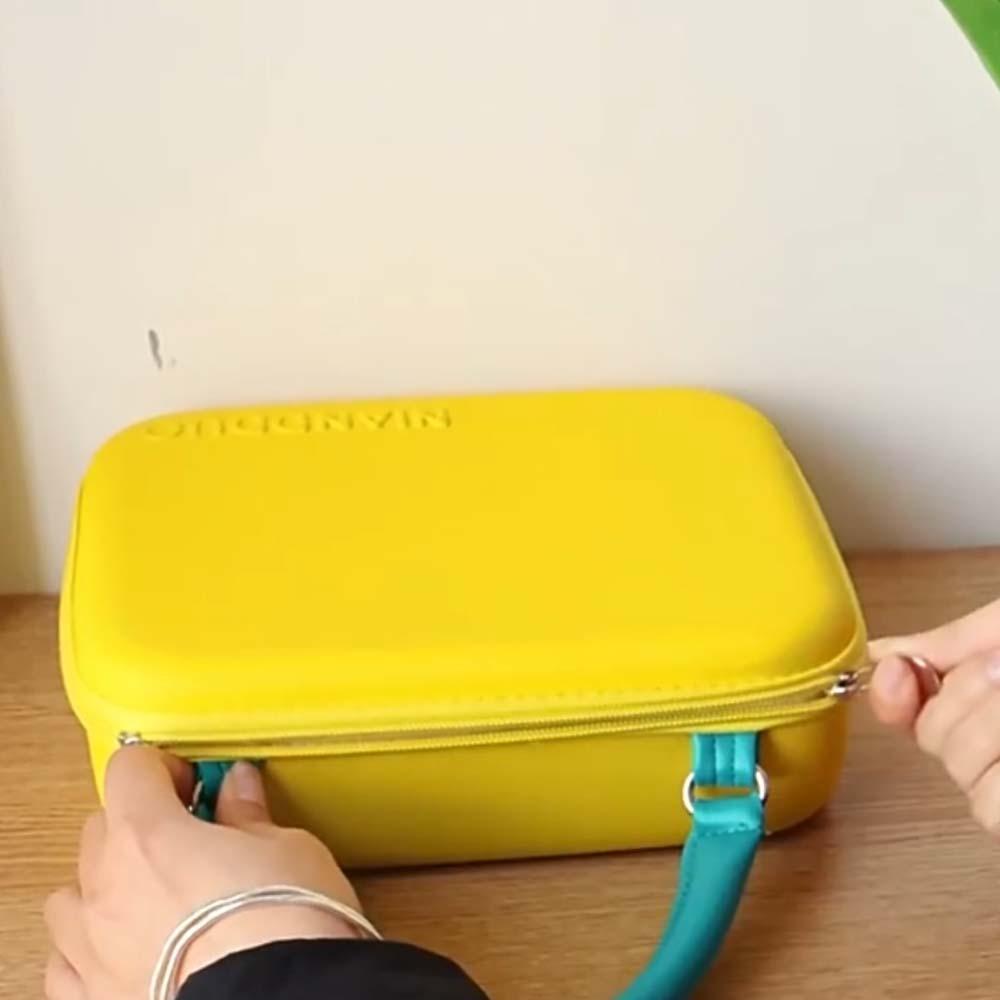 Dopamine Color Handheld Makeup Bag Large Capacity Portable Cosmetic Case Cosmetician