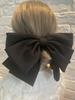 High Quality Bow Hairpin Women Popular Headwear Satin Fixed Hair Clip Large Retro Headdress Ponytail Clip Hair Accessories
