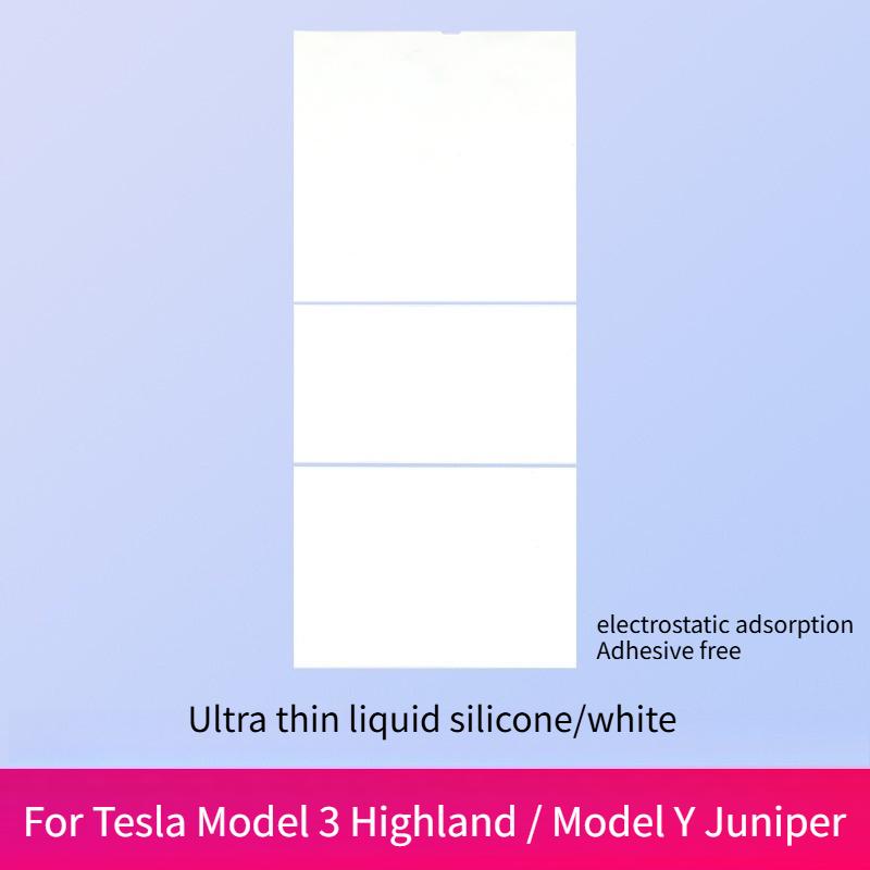 Наклейка на центральную панель управления для Tesla Model 3/Y Juniper 2025, обновление, без клея, электростатическая адсорбция, защита консоли
