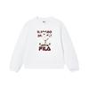Fashion Loose Bear Pattern Pullover Round Neck American Long Sleeve Sweatshirt Women Sweatshirt Cloud-Mushroom-White F11W249208F-WT