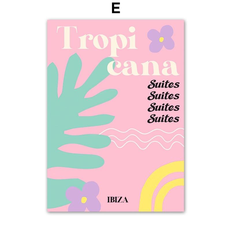 Ибица Тулум Греция Серия Путешествий Настенное Искусство Холст Картина Абстрактные Постеры и Принты Фотографии для Оформления Гостиной в Отеле Баре