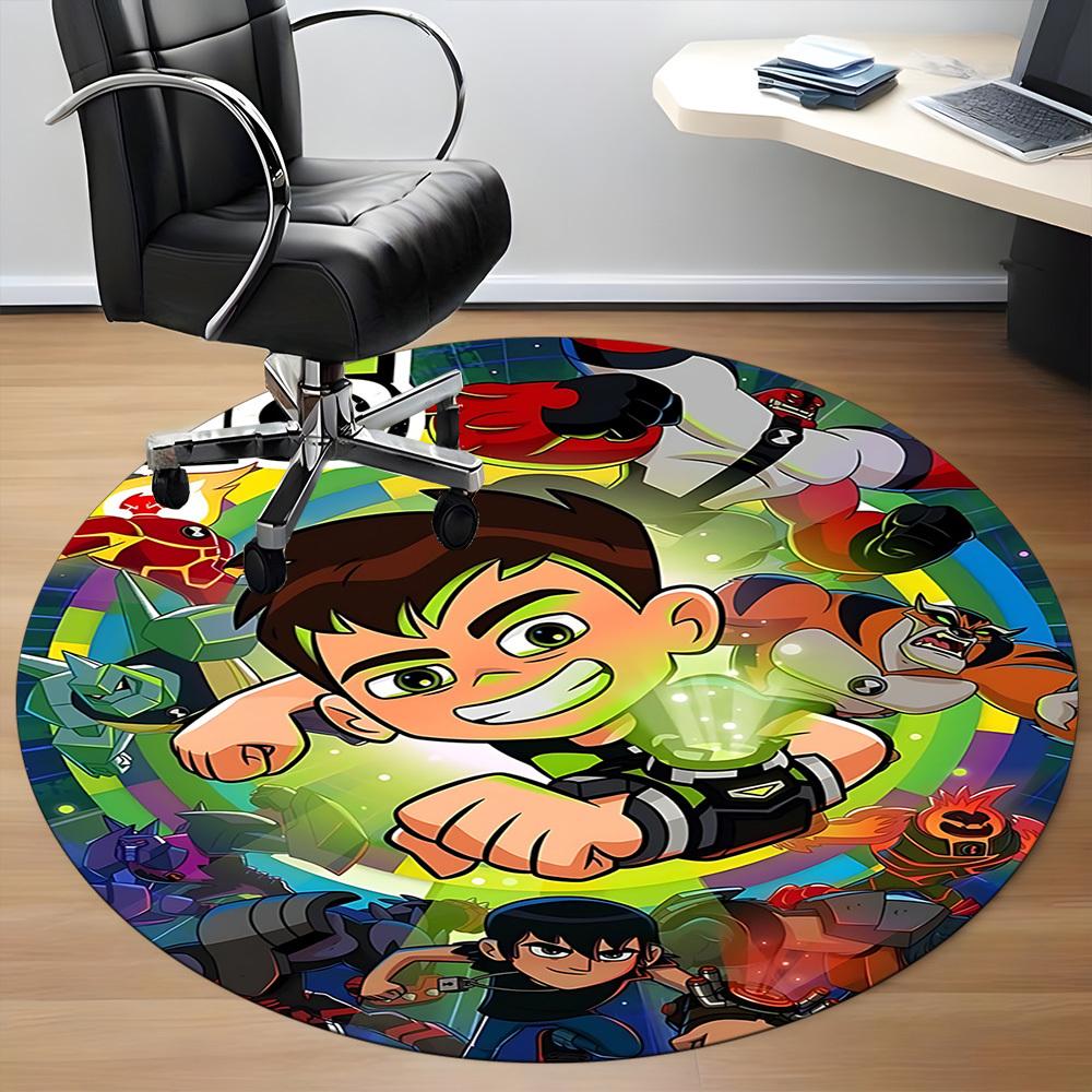 Ben Tennyson Aliens Ben 10 Office Round Area Rug, Under Office Chairs Bedroom Living Room Home Decor a1022293