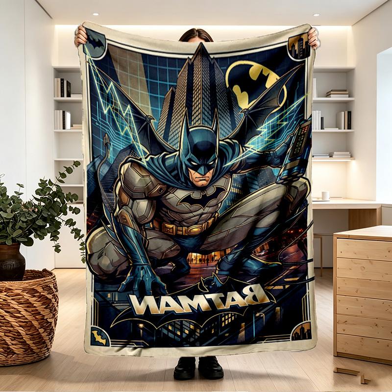 Batman Print Blanket - Soft & Comfortable, for Bedroom, Travel, Sofa, Home Decoration - Birthday Christmas Gift for Friend