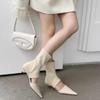 Spring New Pointed Hollowed Out Cool Boots Boots Sleeve Elastic Women's Boots Stiletto Fashion Shoes