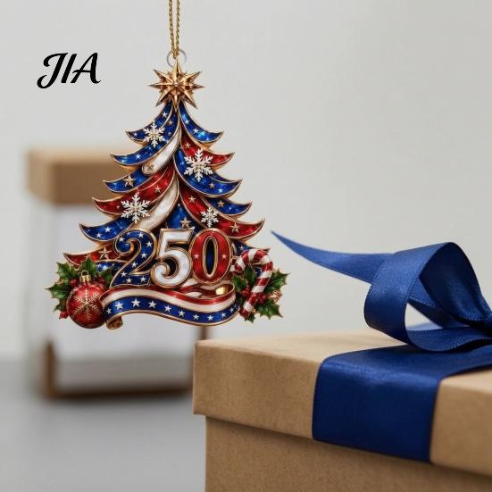 Seasonal Hanging Decor Christmas Acrylic Ornament, Glowing Tree for Window Decorative Pendant Wall, Festive Holiday Party Decoration, Indoor