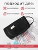 School pencil case SPENS for girls, pencil case for boys, cosmetic bag, color: black corduroy - 1 pc.