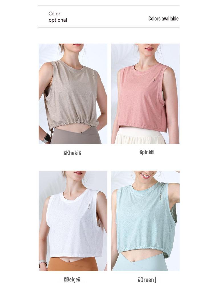 Lightweight Breathable Summer Yoga Vest - Loose Fit, Cool Running Sports T-shirt