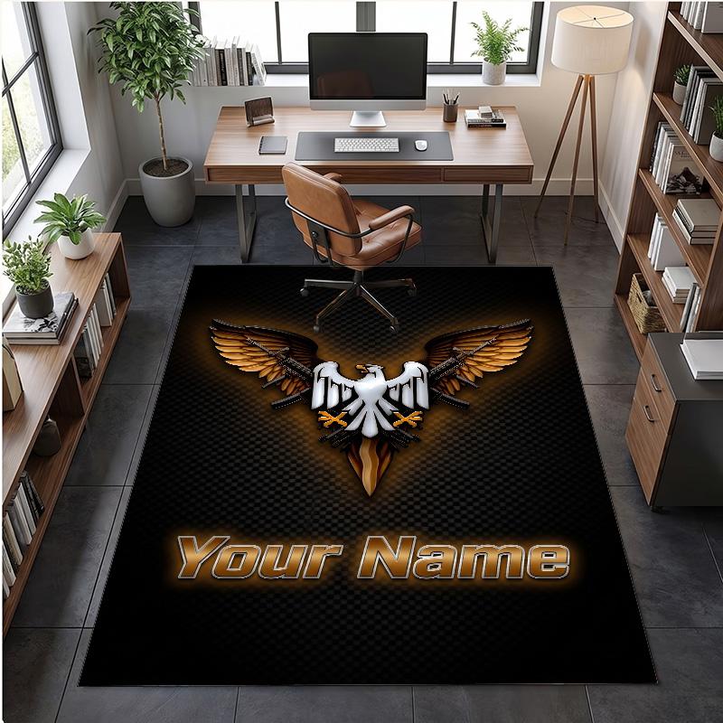 Crystal Velvet Rug Germany national football team Print Custom Name Text Floor Mat Home Decor