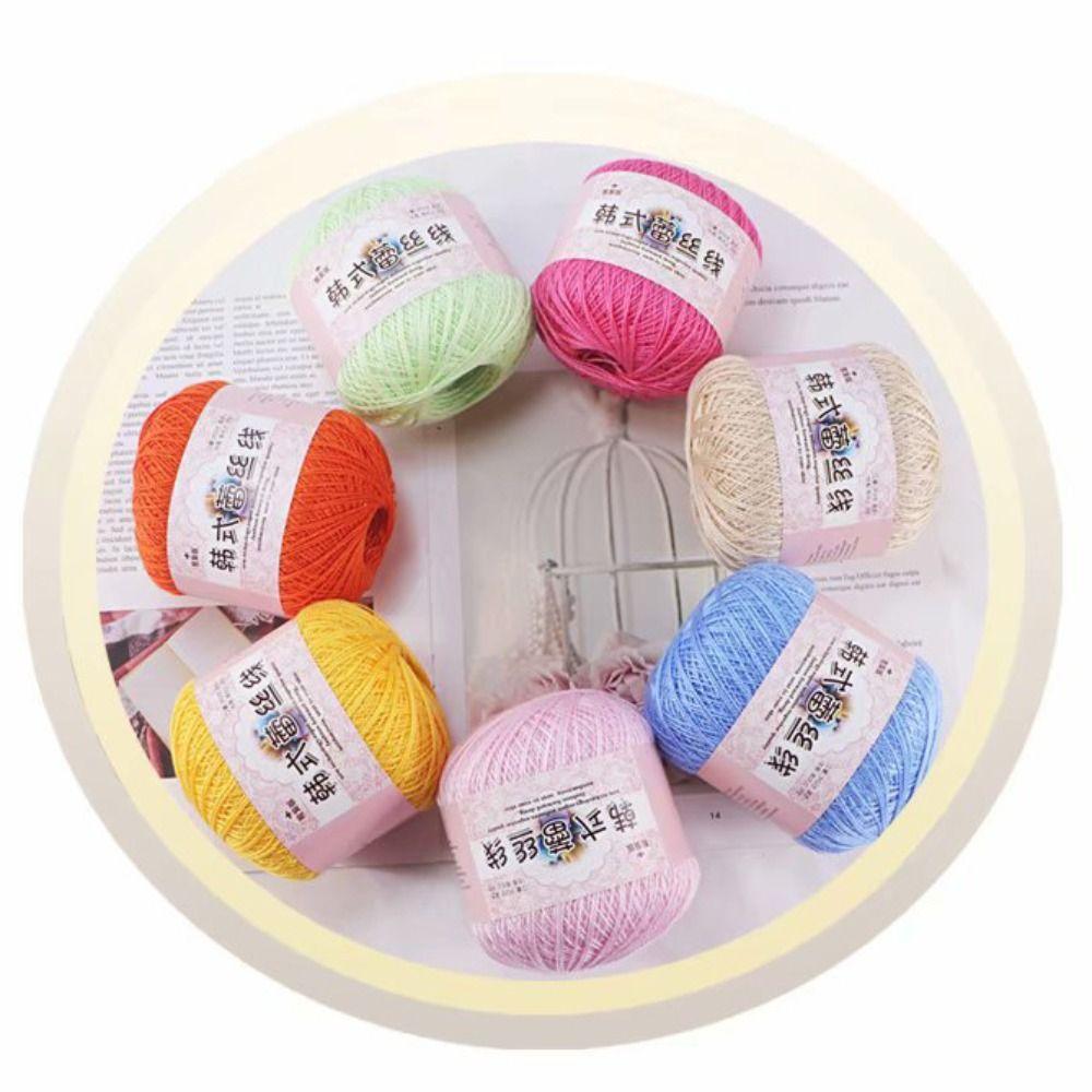 Handmade Craft Cotton Garment Accessories DIY Knitting Wool Silk Thread Lace Yarn Crochet Yarn