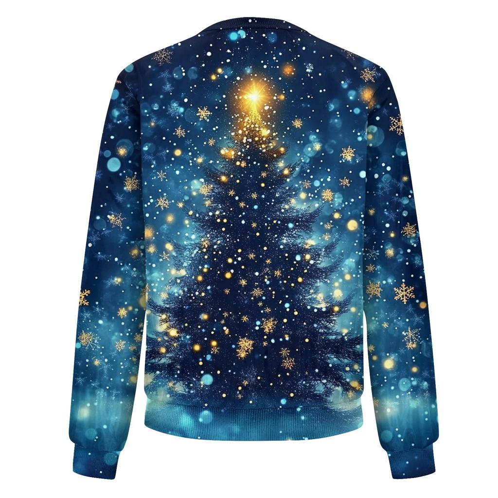 Женская легкая короткая куртка с длинными рукавами на молнии с принтом, повседневная стеганая куртка с карманами, рождественская