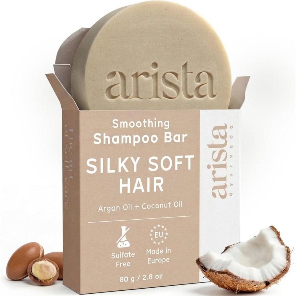 Arista Ayurveda Шампунь-брусок Твердый шампунь Веганский Без сульфатов Масло арганы Фрукт шикакай 80 г Уход за волосами 1 шт