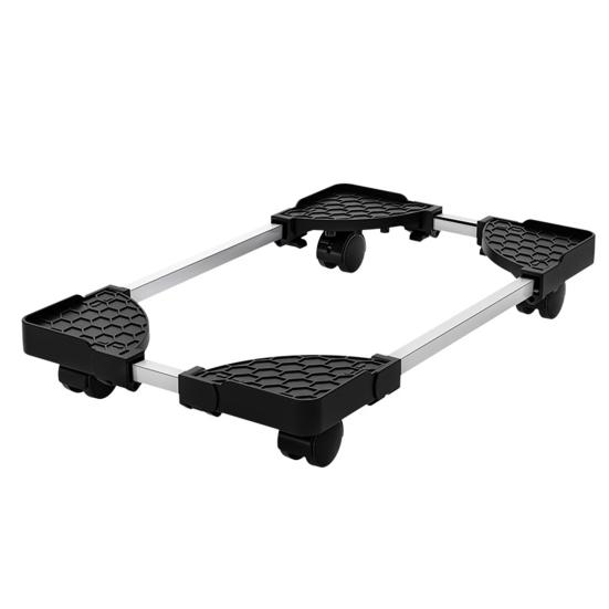 Computer Tower Stand with 4 Locking Caster Wheels Adjustable Heavy Duty Metal Computer CPU Holder Home Office Ventilated PC Tower Cart Floor Stand