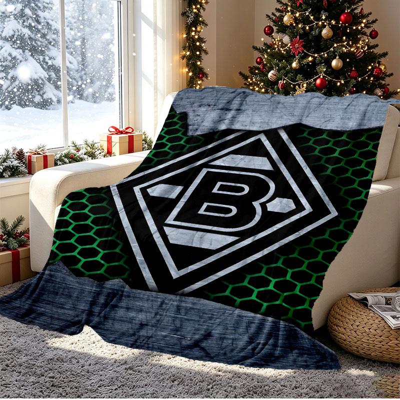 Borussia Monchengladbach Pattern Blanket for Home Decoration, Bed, Sofa, Car Travel, Camping, Suitable for All Seasons, Birthday Christmas Gift