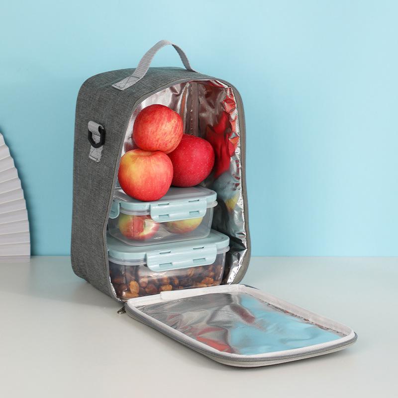 Portable Picnic Insulated Bag Large Capacity Square Lunch Box Thermal Bag Cooler Ice Pack Work Food Carrier for Women Children