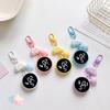 LED Display Keychain Hanging Watch Cartoon Clock Pendant Keychain Mini Pocket Watch  for Students