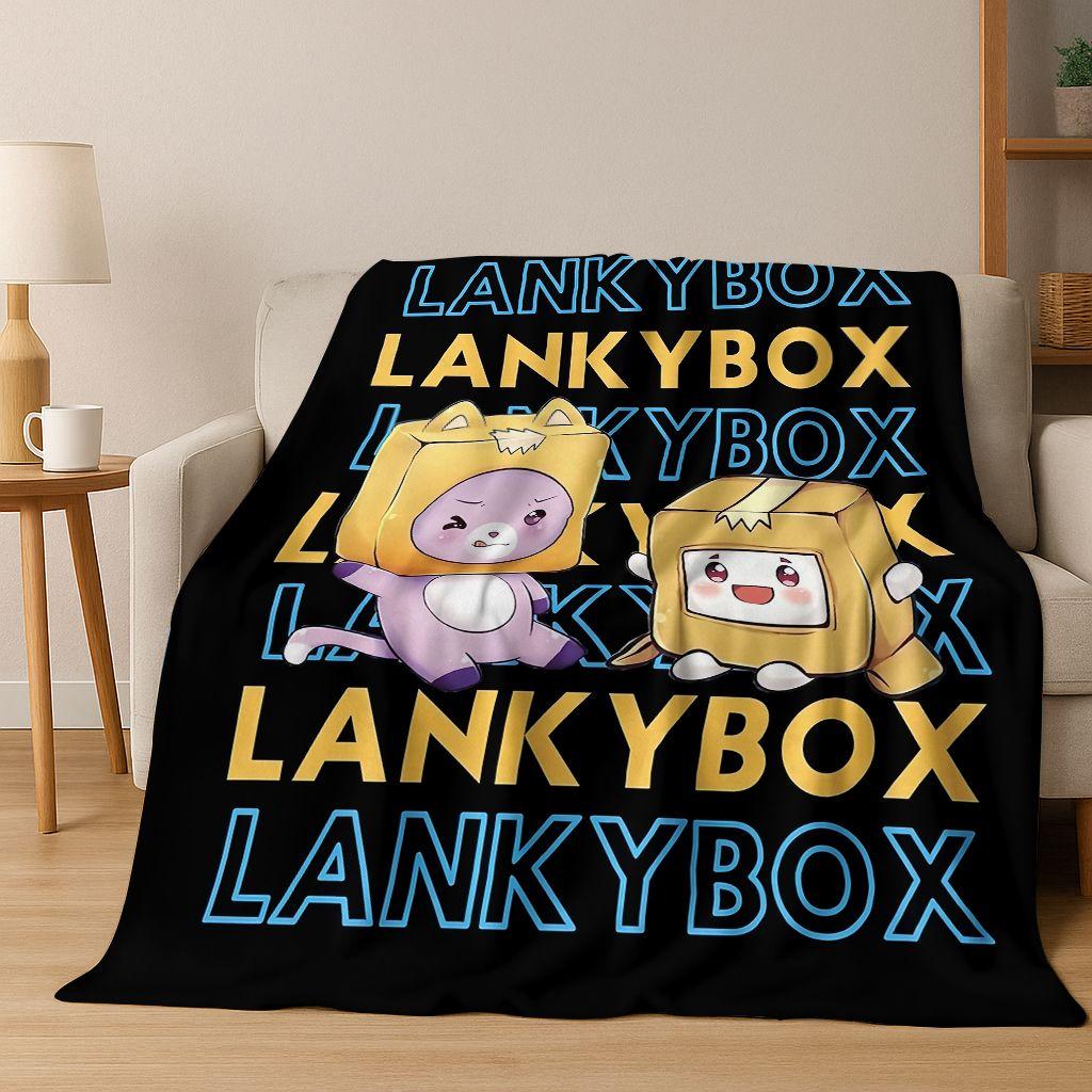 Мультяшное одеяло Lankybox Милый Фокси Бокси Роки, Фланелевое, Уютное Мягкое Плед для Дома Спальни Кровати Дивана Покрывало для Пикника, Подарок для Детей