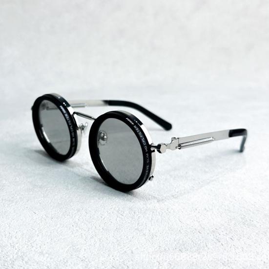 Round Polarized Sunglasses 1-9 Gears Adjustable Tint Sun Glasses with ND Filter Lenses for Men Beach Shady Fishing Driving