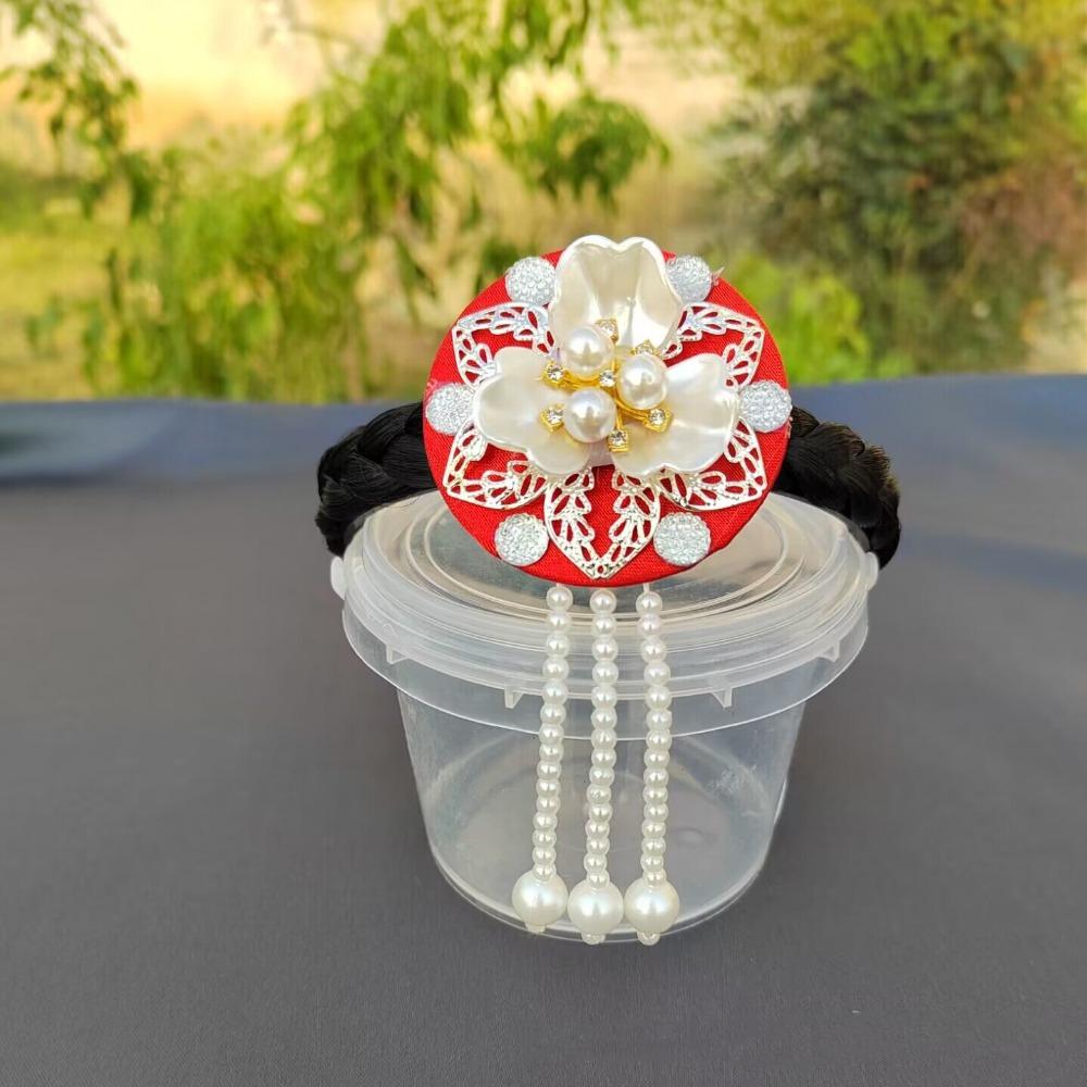 Tassel Hanbok Hairband Pearl Stage Dance Hair Hoop Sweet Korean Headband  Wedding