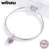 WOSTU 925 Sterling Silver Only You Love Heart Dangle Charm Fit Original Bracelet DIY Jewelry