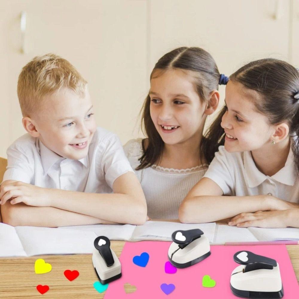 Сделай сам Резка бумаги Дырокол Сердце 9/16/25 мм Фигурный резак для бумаги Новый детский дырокол Дети