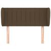VidaXL Headboard with Ears Dark Brown 83x23x78-88 Cm Fabric3117359