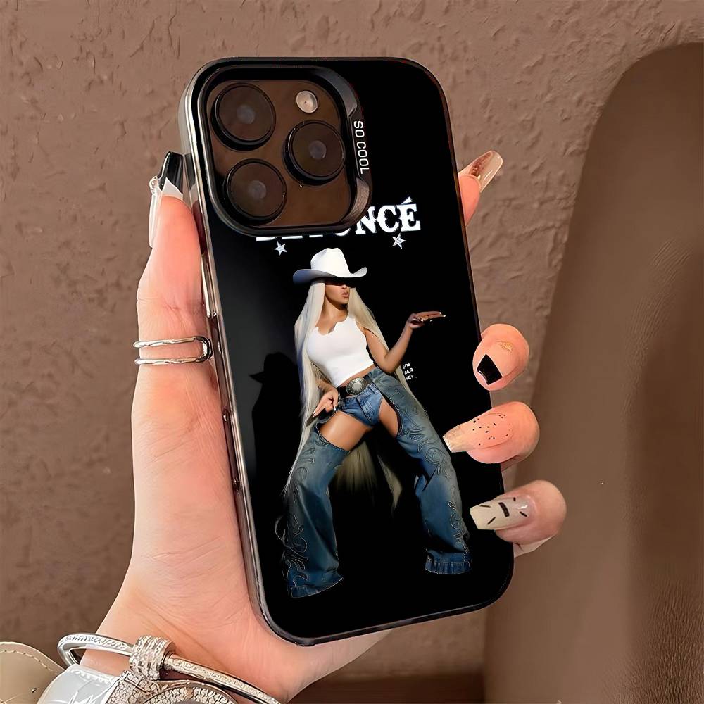 Чехол для телефона Singer B-Beyonce для iPhone 17 17Air 16 15 14 13 12 11 Pro Max Plus Цветной Серебристый